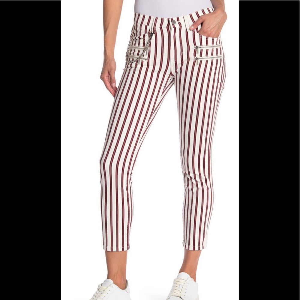We wore what  Women’s rocker stripe low rise jeans size 24, NWT